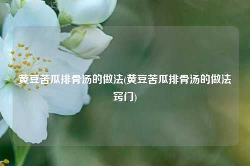 黄豆苦瓜排骨汤的做法(黄豆苦瓜排骨汤的做法窍门)